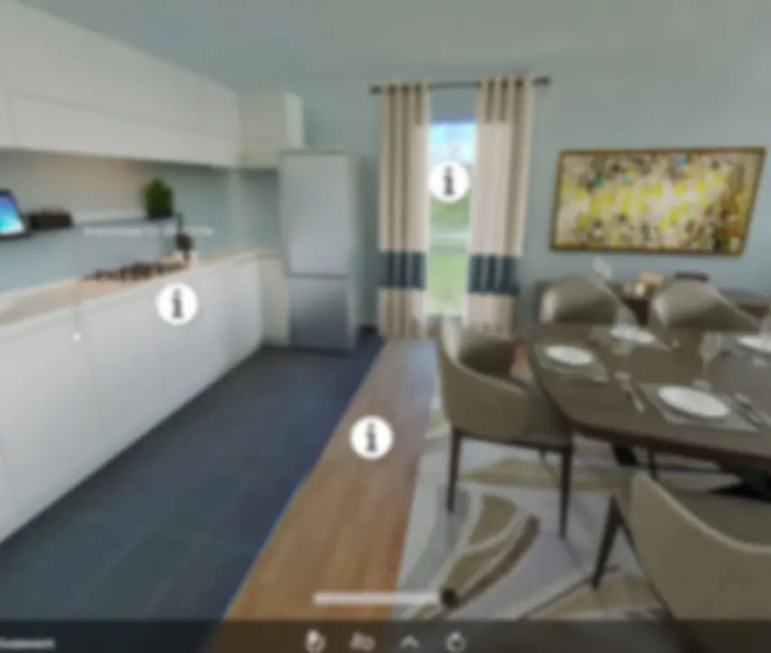 Blick in eine digital aufbereitete Wohnung