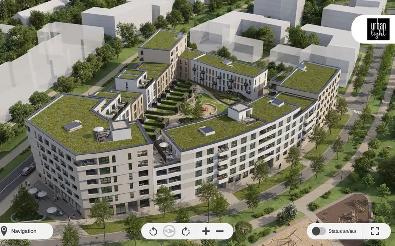Interaktive 360°-Ansicht des Neubauprojekts Urban Light