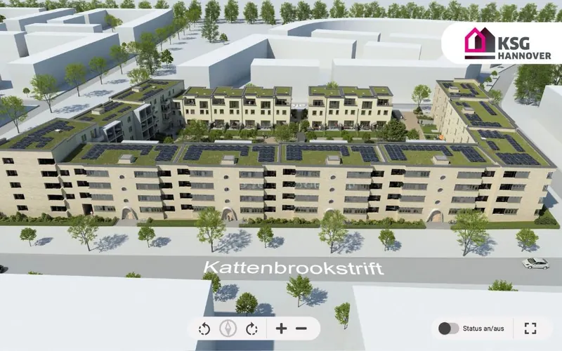 Interaktive 360°-Ansicht des Neubauprojekts Kronsrode, Bauabschnitt 2