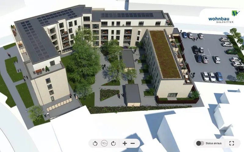 Interaktive 360°-Ansicht eines Neubauprojekts der Wohnbau Salzgitter